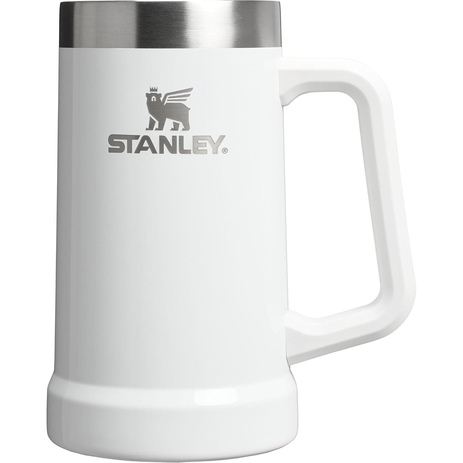 Stay-Chill Beer Stein 24 Oz | Heavy Duty Big Grip Handle | Beer Tumbler Drink Cup, Holds 2 Cans | Insulated Stainless Steel Party Mug | Bpa-Free | Matte Black